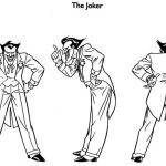 Kolorowanka Joker z trzema różnymi pozami dla dzieci.