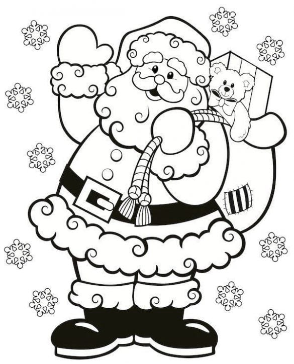 Jolly-Santa-Coloring-Pages