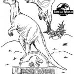 Dinozaury do kolorowania, w tym T-Rex i pterozaur, z logo Jurassic World.