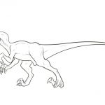 Szablon do kolorowania dinozaura Tyrannosaurus rex dla dzieci.