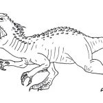 Dinozaur Tyrannosaurus rex do kolorowania dla dzieci.