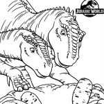 Dwa dinozaury z Jurassic World do kolorowania dla dzieci.