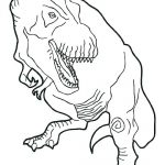 Dinozaur Tyrannosaurus rex do kolorowania dla dzieci.