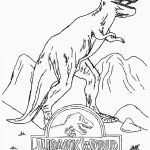 Kolorowanka dinozaur z Jurassic World do wydruku dla dzieci.