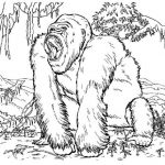 Kolorowanka King Kong do wydrukowania dla dzieci.