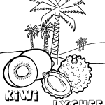 Kolorowanka kiwi do wydrukowania dla dzieci.