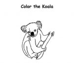 Kolorowanka koala do druku dla dzieci, czarno-biała ilustracja.