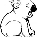 Prosta kolorowanka koala do wydrukowania dla dzieci.