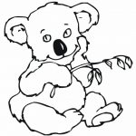 Prosta kolorowanka koala do wydrukowania dla dzieci.