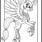Kolorowanka do wydrukowania z księżniczką Celestia z My Little Pony.