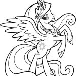 Kolorowanka do wydrukowania z księżniczką Celestia z My Little Pony.