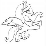 Kolorowanka do wydrukowania z księżniczką Celestia z My Little Pony.