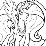 Kolorowanka do wydrukowania z księżniczką Celestia z My Little Pony.