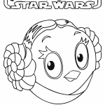 Kolorowanka do wydrukowania Angry Birds Star Wars dla dzieci.