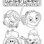 Kolorowanka Angry Birds Star Wars dla dzieci do wydrukowania.