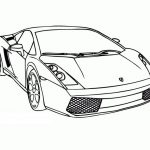 Kolorowanka Lamborghini do wydrukowania dla dzieci.