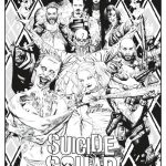 Kolorowanka Suicide Squad do wydrukowania dla dzieci.