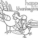Kolorowanka na Thanksgiving z ptakami i ciastem dla dzieci.