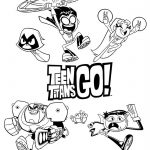 Kolorowanki do wydrukowania z bohaterami Teen Titans GO!.