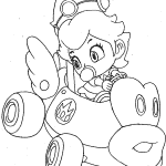 Kolorowanka Mario Kart dla dzieci do druku i kolorowania.
