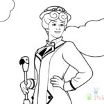 Kolorowanka Mary Poppins, postać z filmu dla dzieci, do wydrukowania.