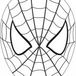 Kolorowanka Spider-Man z maską i pajęczyną do druku.