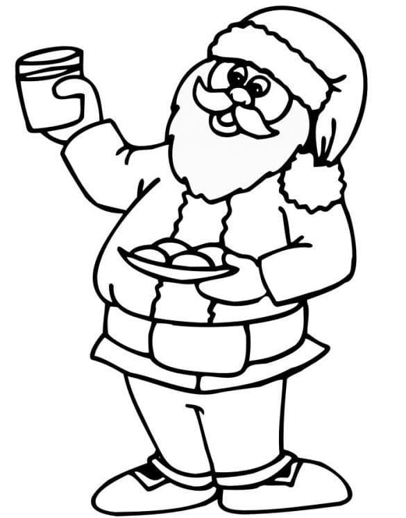Milk-and-Cookies-Santa-Coloring-Pages