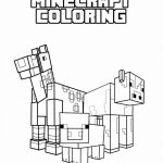 Kolorowanka do druku z motywem Minecraft dla dzieci.