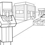 Kolorowanka Minecraft dla dzieci do druku i kolorowania.