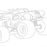 Kolorowanka Batmobile dla dzieci do druku i zabawy.