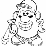 Kolorowanka Mr Potato Head do druku i kolorowania dla dzieci.