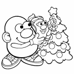 Kolorowanka Mr Potato Head do druku dla dzieci.