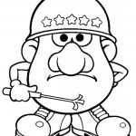 Kolorowanka Mr Potato Head do wydrukowania dla dzieci.