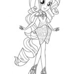 Kolorowanka z postacią Equestria Girls do druku dla dzieci.