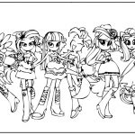 Kolorowanki do wydrukowania z postaciami My Little Pony dla dzieci.