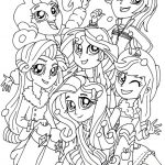Kolorowanki do wydrukowania z postaciami My Little Pony: Equestria Girls.