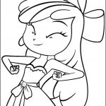 Kolorowanka z postacią Equestria Girls do druku dla dzieci.