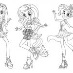 Kolorowanki do wydrukowania z postaciami My Little Pony Equestria Girls.