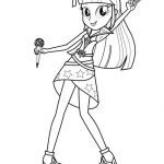 Kolorowanka do wydrukowania z postacią Equestria Girls.