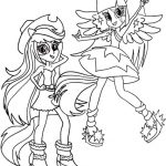 Kolorowanki do wydrukowania z postaciami My Little Pony Equestria Girls.
