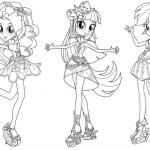Kolorowanki do wydrukowania z postaciami My Little Pony: Equestria Girls.