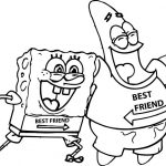 SpongeBob i Patryk z bajek do kolorowania dla dzieci.
