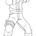 Kolorowanka Naruto, postać z anime, do druku i kolorowania.