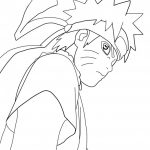 Kolorowanka Naruto, postać z popularnej serii anime, do wydrukowania i pokolorowania.
