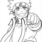 Kolorowanka Naruto z postacią z anime dla dzieci do druku.