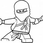 Ninja z maską i mieczem, do kolorowania dla dzieci.
