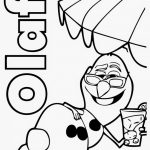 Kolorowanka Olaf z Frozen do druku dla dzieci.