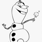 Kolorowanka Olaf z Frozen do druku dla dzieci.