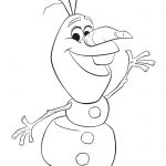 Kolorowanka Olaf z filmu Frozen dla dzieci do druku.