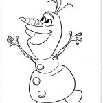 Kolorowanka Olaf z Frozen do druku dla dzieci.